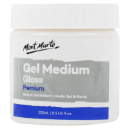 Mont Marte Premium Gel Medium Gloss 8.5oz (250ml), Suitable for Acrylic Paints