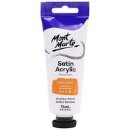 Mont Marte Satin Acrylic Paint 75ml Tube - Yellow Ochre PMSA7525 image