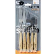 Mont Marte Studio Palette Knife Set, Selection of Different Sizes and Styles of Stainless Steel Palette Knives -5 Pcs icon