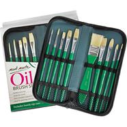 Mont Marte Taklon Brush Set in Wallet 11pce - Oil (BMHS0031)