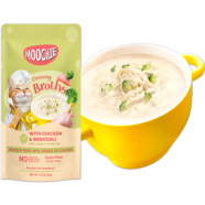 Moochie Creamy Broths with Chicken and Broccoli For All Age Cats 40gm image