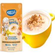 Moochie Creamy Broths with Salmon and Katsuobushi For All Age Cats 40gm image