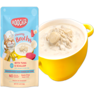 Moochie Creamy Broths with with Tuna and Scallop For All Age Cats 40gm image