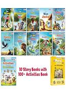 Moral Story Books and 100 plus Activities Based on Moral Stories For Kids (Set of 11 Books) with 3D Animated Images image