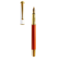 Morandi metal Fountain Ink pen best office and birthday gift item Orange image