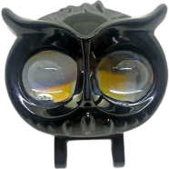 Motorcycle Dual Color LED Owl Headlight White Yellow Driving Lamp 12V-20V For Truck SUV ATV Car