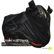 Motorcycle Premium Segment Full Waterproof Bike Dust Cover Black (Brand Motocyte) (BOGO - Buy 1 Get 1) image