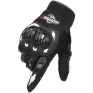 Motorcycle Racing Leather And Fabric Full Finger Gloves Bike Safety For Biker With Screen Touch Function image