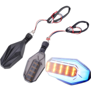 Motorcycle Universal IP67 Waterproof Turn Signal Indicator DRL LED Light Multicolor 1 Set image