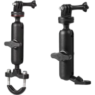 Motowolf 360° Aluminum Motorcycle Handlebar Camera Mount for GoPro Insta360 Osmo and Action Cameras Black 1 Set image