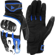 Motowolf Sheepskin Leather Motorcycle Gloves Protective Racing Gloves For Men And Women, Summer And Winter 1 Pair-(Non-Brand)(Blue colour) image
