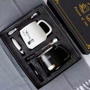 Mug 520 Ceramic Mug with Lid Creative Coffee Cup INS Style European Coffee Cup Simple With Spoon - 2 Pcs Set