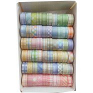 Multi Designs In Washi Decorative Tape 60 Pcs Box image