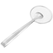 Multi Functional 2 In 1 Stainless Steel Mesh Fry Strainer Spoon With Clip Set Of 1Pcs image