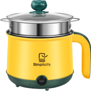 Multi-Functional Double Layer Electric Cooking Pot-Yellow image