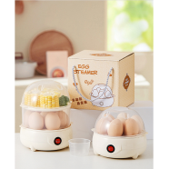 Multi Functional Egg Steamer Double Layer Delivery Measuring Cup With Portable Giftbox 1Pcs image
