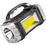 Multi Functional Portable Solar LED Flashlight 25W USB Rechargeable IP44 Waterproof Work image