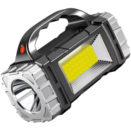 Multi-Functional Solar LED Flashlight – 25W, USB-C Rechargeable, IP44 Waterproof, Camping Spotlight image