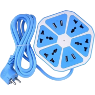 Multi Power Plug Extension, 4 Power Sockets and 4 USB Ports image