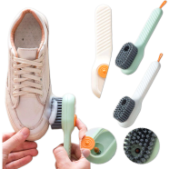 Multifunction Long Handle Liquid Shoe Brush cleaning Brush for Clothes Shoe Clothing washing Household Cleaning tools image