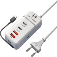 Multifunctional Fast Charger – Dual PD 66W, 4-Port USB Charging Head Socket image