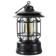 Multifunctional Rechargeable Stepless Dimming Handheld LED Camping Lamp Vintage Portable Lantern image