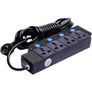 Multiplug Safe Touch With Per Point Switch Black Colour Heavy Multiplug - Model 412 image