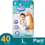 Mum Mum Pant System Baby Diaper (L Size) (9-14 kg) (40 Pcs) image