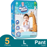 Mum Mum Pant System Baby Diaper (L Size) (9-14kg) (5 Pcs) image