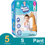 Mum Mum Pant System Baby Diaper Pant (S Size) (4-8 kg) (5 Pcs) image