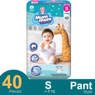 Mum Mum Pant System Baby Diaper (S Size) (4-8 kg) (40 Pcs) image