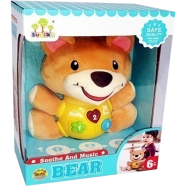 Musical Rattle Teddy Bear Toy for Newborn baby Soft Doll Toy for baby with Light and Music