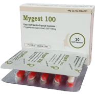 Mygest 100 mg Capsule 10's Strip image
