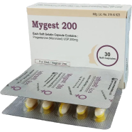 Mygest 200 mg Capsule 10's Strip image