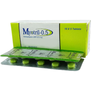 Myotril 0.5 mg Tablet 10's Strip image