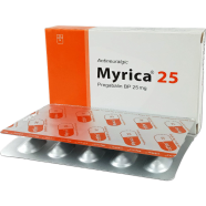 Myrica 25 mg Capsule 10's Strip image