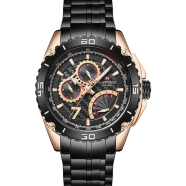 NAVIFORCE Mens Watch Luxury Sport Waterproof Military Wristwatch Business Casual Stainless Steel Watches for Men - NF5001