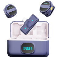 NEW SX21 Round Magnetic Digital Wireless Collar Lavalier Microphone for Live Broadcast image