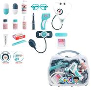 NEW plastic role play pretend play suitcase electric music sound doctor set for kids toy set preschool boy, Portable Light IC medical kit - Deep Green - SD169-273B icon