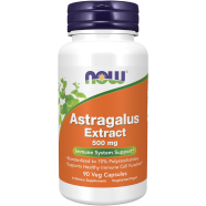 NOW Astragalus Extract 500 mg Standardized to 70 Percent Polysaccharides 90 Veg Capsules image