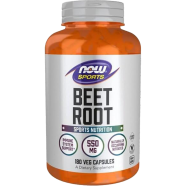 NOW Foods Sports Beet Root Sports Nutrition Immune System Support 550 MG Naturally Occurring Nitrates 180 Veg Capsules image