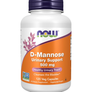 NOW Foods Supplements D-Mannose 500 mg Non-GMO Project Verified Healthy Urinary Tract 120 Veg Capsules image