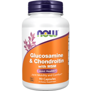 NOW Glucosamine and Chondroitin with MSM 90 Veg Capsules image