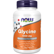 NOW Glycine 1000 mg 100 Veg Capsules -513483847 image
