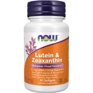 NOW Lutein and Zeaxanthin with 25 mg Lutein and 5 mg Zeaxanthin 60 Softgels image