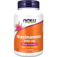 NOW NIACINAMIDE 1000MG 90 TABLETS - 733739004512 image