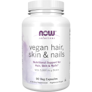 NOW Premium Hair Skin and Nails Vegan 90 Veg Capsules image