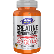 NOW Sports Nutrition Creatine Monohydrate 750mg 120 Veg Capsules image