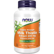 NOW Supplements Silymarin Milk Thistle Extract 300 mg with Artichoke and Dandelion 100 Capsules image