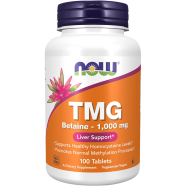 NOW TMG Betaine (Trimethylglycine) 1000 mg, Liver Support 100 Tablets image